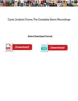 Cynic Uroboric Forms the Complete Demo Recordings