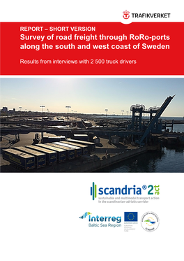 Survey of Road Freight Through Roro-Ports Along the South and West Coast of Sweden
