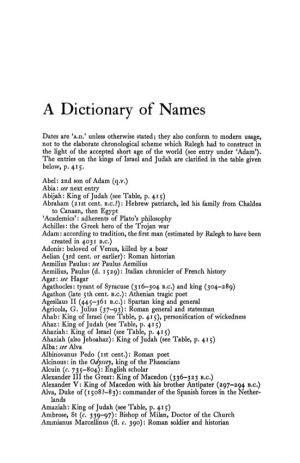 A Dictionary of Names