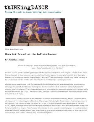 When Art Danced at the Ballets Russes by Jonathan Stein