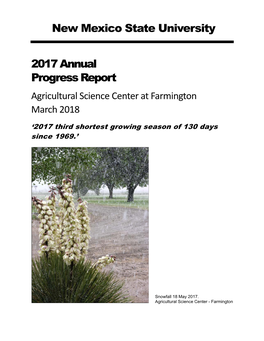 Agricultural Science Center at Farmington March 2018