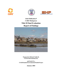 Title II Final Evaluation Report of Findings