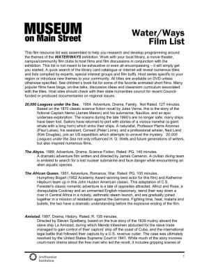Waterways Film List