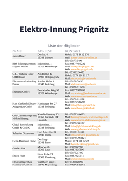 Elektro-Innung Prignitz