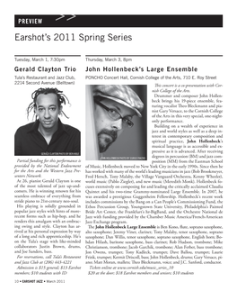 Page 1 10 • EARSHOT JAZZ • March 2011 GERALD CLAYTON