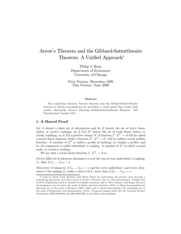 Arrow's Theorem and the Gibbard-Satterthwaite Theorem: A