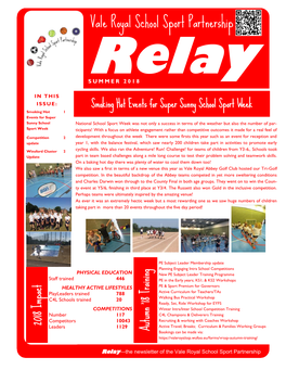 Vale Royal School Sport Partnership Relay SUMMER 2018