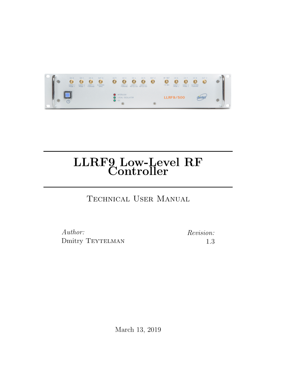 LLRF9 Low-Level RF Controller