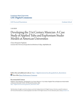 Developing the 21St Century Musician: a Case Study of Applied Tuba And
