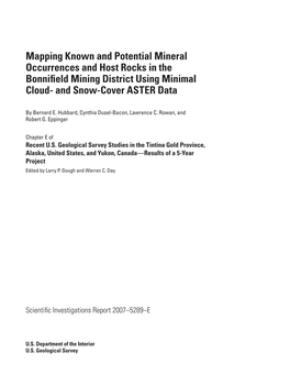 Mapping Known and Potential Mineral Occurrences and Host Rocks in the Bonnifield Mining District Using Minimal Cloud- and Snow-Cover ASTER Data