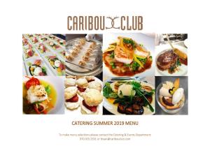 Catering Summer 2019 Menu