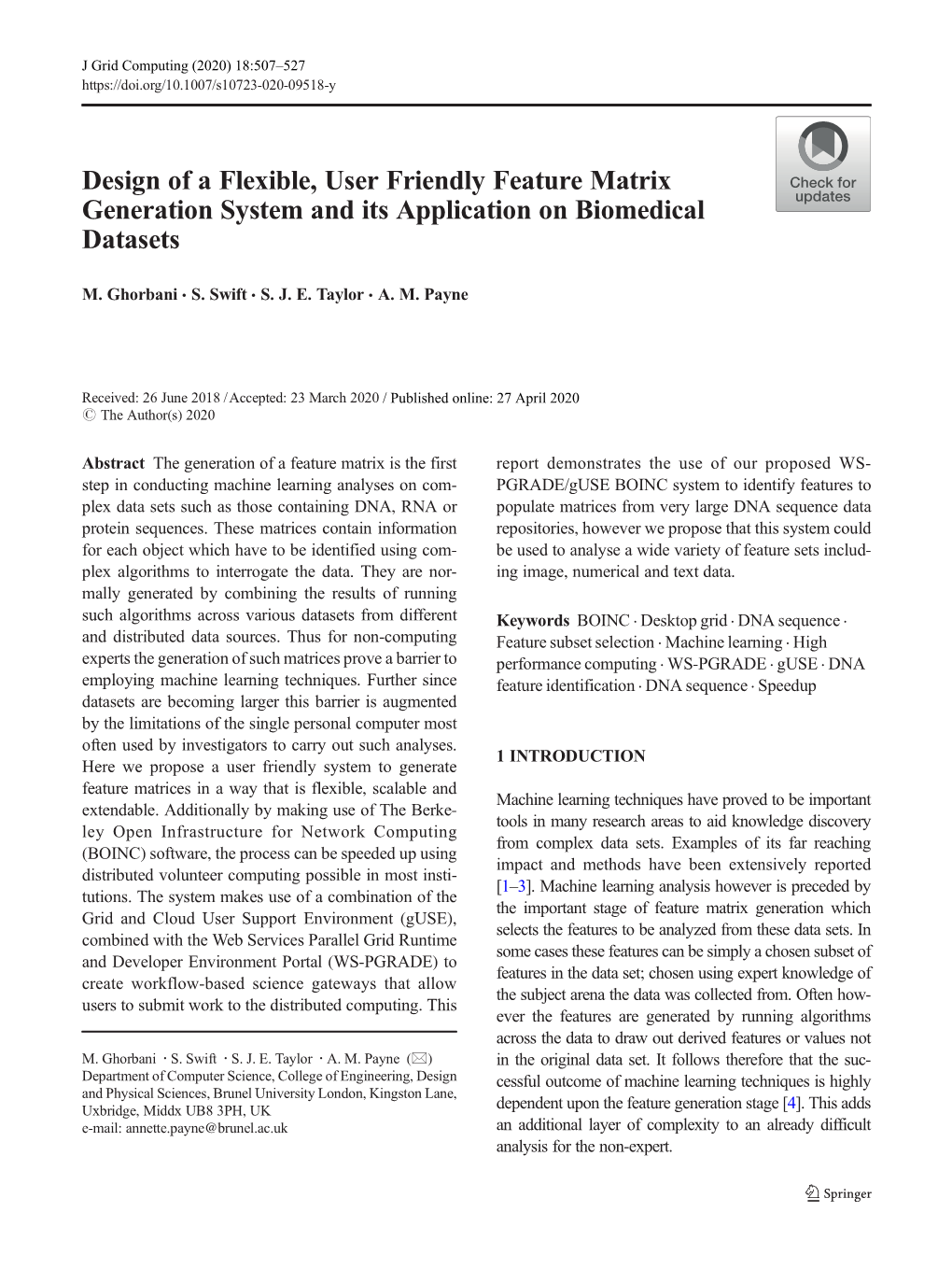 Design of a Flexible, User Friendly Feature Matrix Generation System and Its Application on Biomedical Datasets