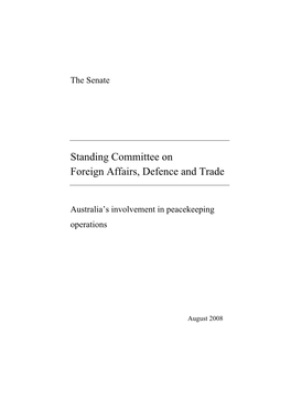 Standing Committee on Foreign Affairs, Defence and Trade