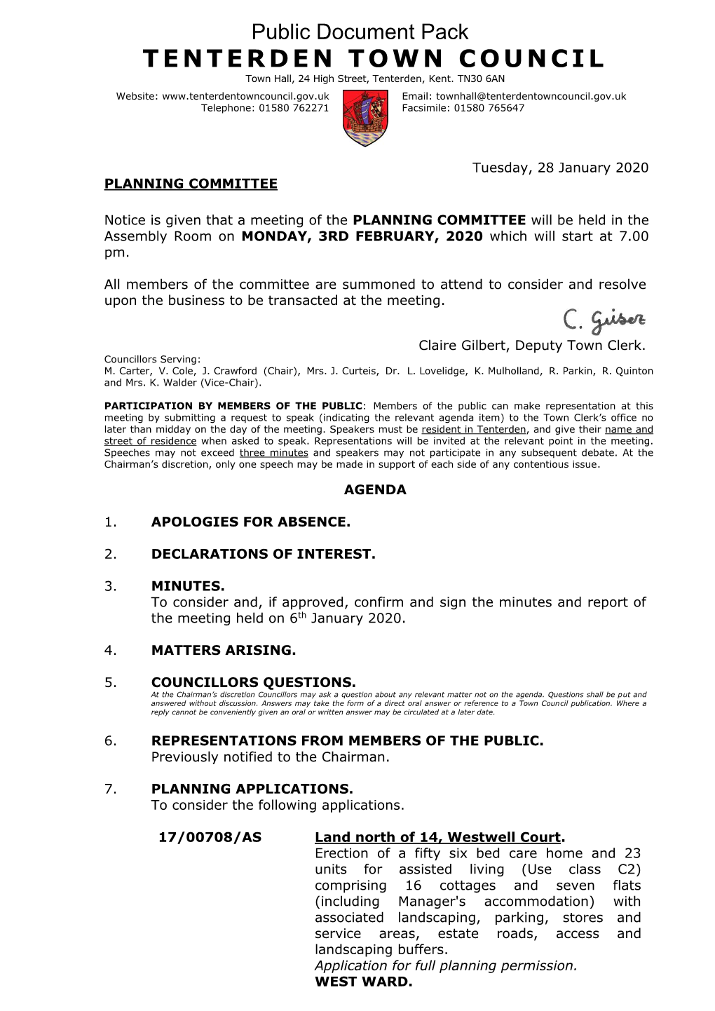 (Public Pack)Agenda Document for Planning Committee, 03/02/2020