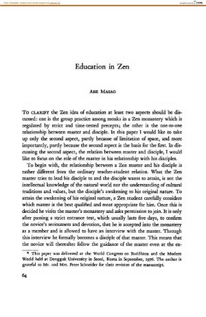 Education in Zen