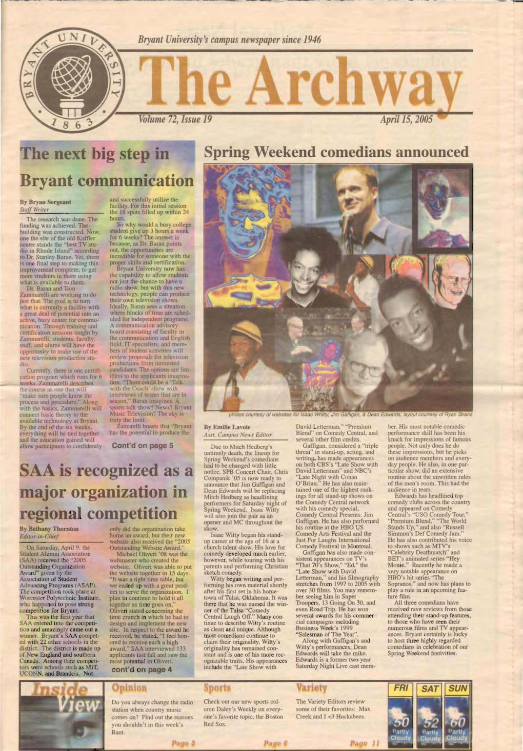 V. 72, Issue 19, April 15, 2005