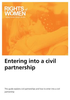 Entering Into a Civil Partnership