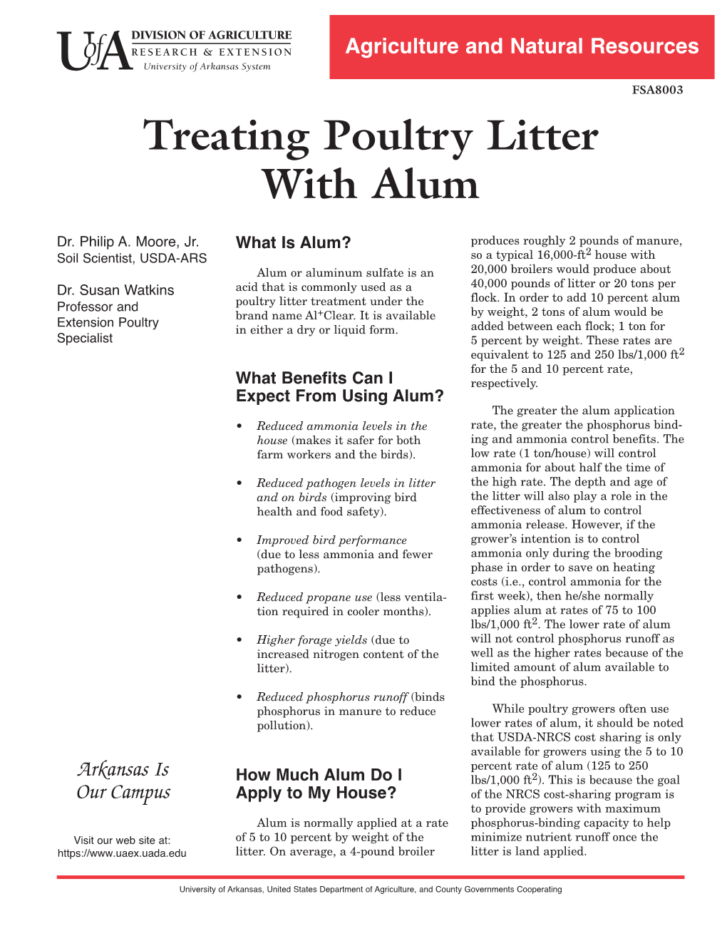 Treating Poultry Litter with Alum