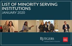 List of Minority Serving Institutions
