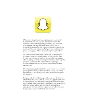 Snapchat Guide for Parents