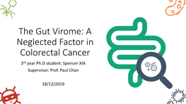 The Gut Virome: a Neglected Actor in Colorectal Cancer