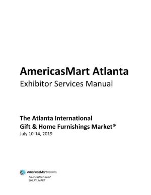 Americasmart Atlanta Exhibitor Services Manual