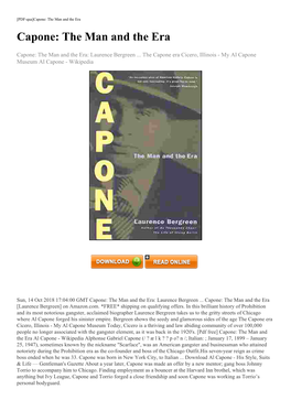 [Pdf Free] Capone: the Man and The