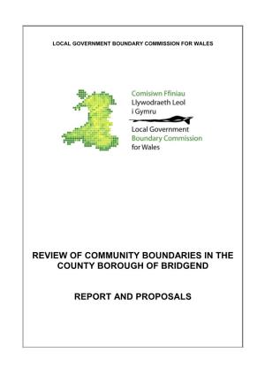 Review of Community Boundaries in the County Borough of Bridgend