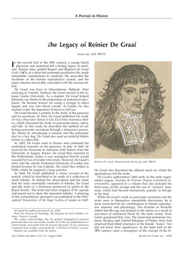 The Legacy of Reinier De Graaf