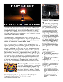 Chimney Fire Fact Sheet
