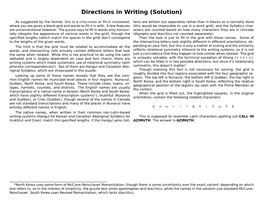 Directions in Writing (Solution)