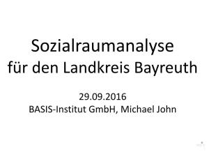 Sozialraumanalyse Für Den Landkreis Bayreuth