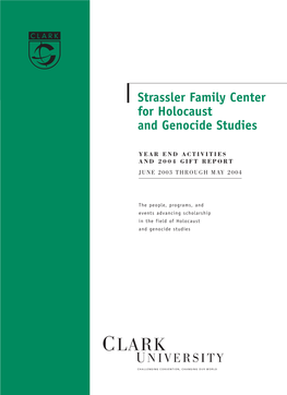 Strassler Family Center for Holocaust and Genocide Studies