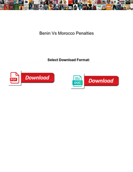 Benin Vs Morocco Penalties