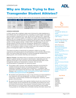 Why Are States Trying to Ban Transgender Student Athletes?