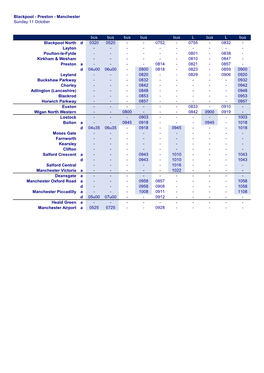Blackpool - Preston - Manchester Sunday 11 October