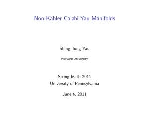 Non-Kähler Calabi-Yau Manifolds