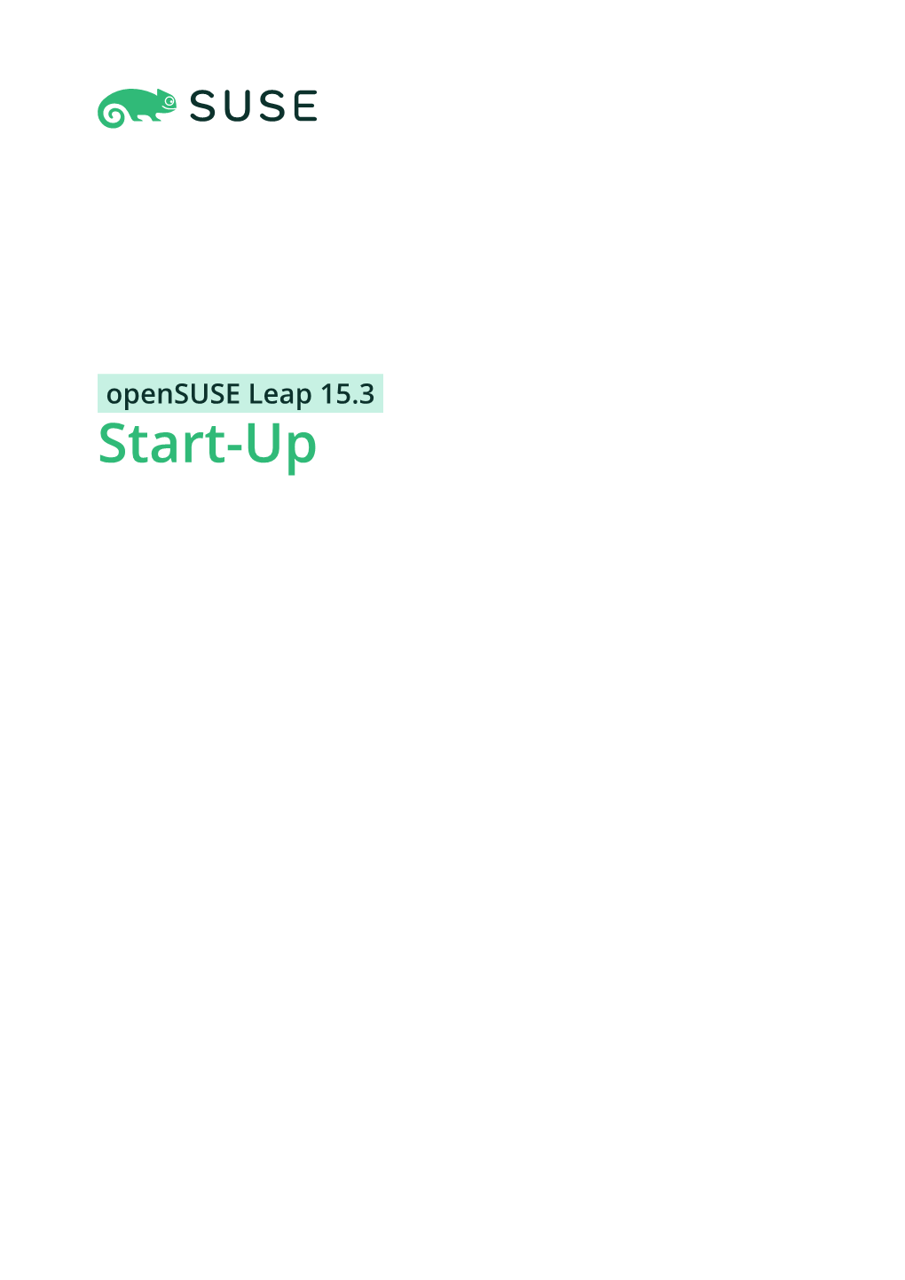 Opensuse Leap 15.3 Start-Up Start-Up Opensuse Leap 15.3