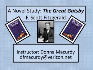 A Novel Study: the Great Gatsby F