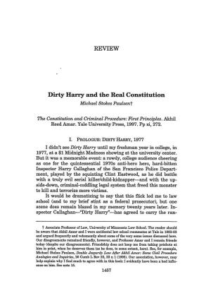 Dirty Harry and the Real Constitution Michael Stokes Paulsent