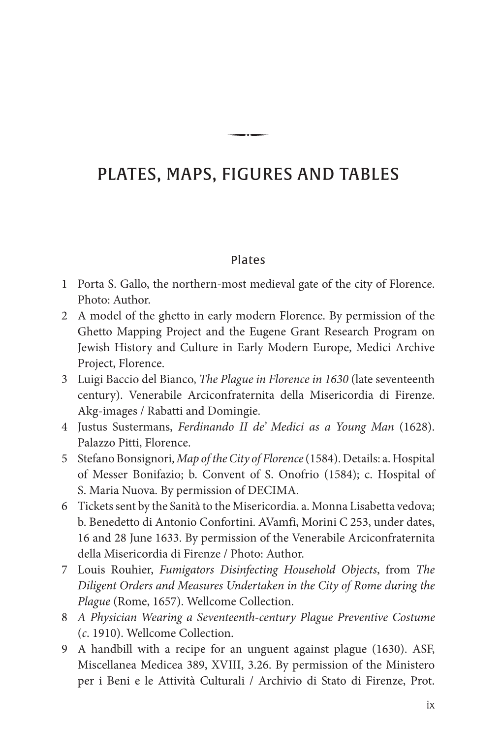 Plates, Maps, Figures and Tables