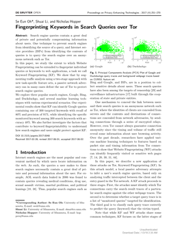 Fingerprinting Keywords in Search Queries Over Tor