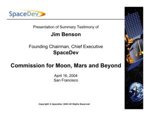Spacedev Commission for Moon, Mars and Beyond