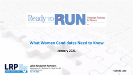 What Women Candidates Need to Know