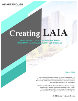 Creating LAIA Foreword