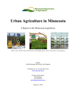 Urban Agriculture in Minnesota