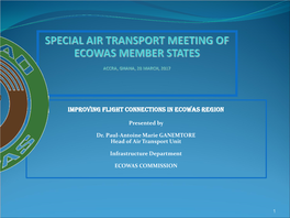 Improving Flight Connections in Ecowas Region