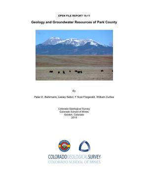 Geology and Groundwater Resources of Park County