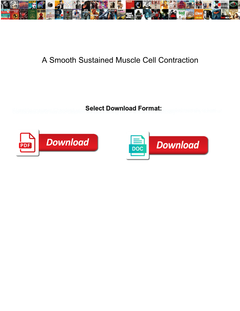 A Smooth Sustained Muscle Cell Contraction