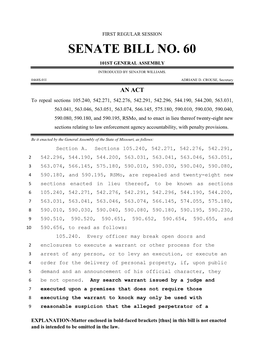 Senate Bill No. 60